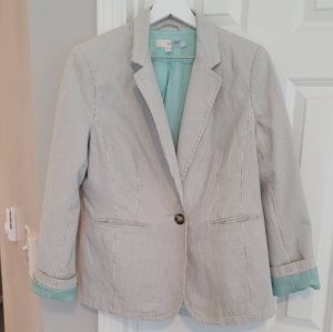Boden cotton striped blazer jacket 10